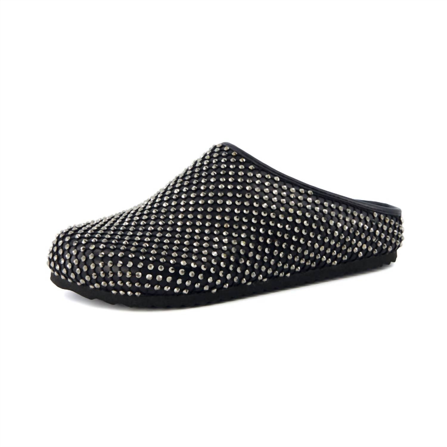 Cushionaire - Women's Shimmer Rhinestone Bling Footbed Clog