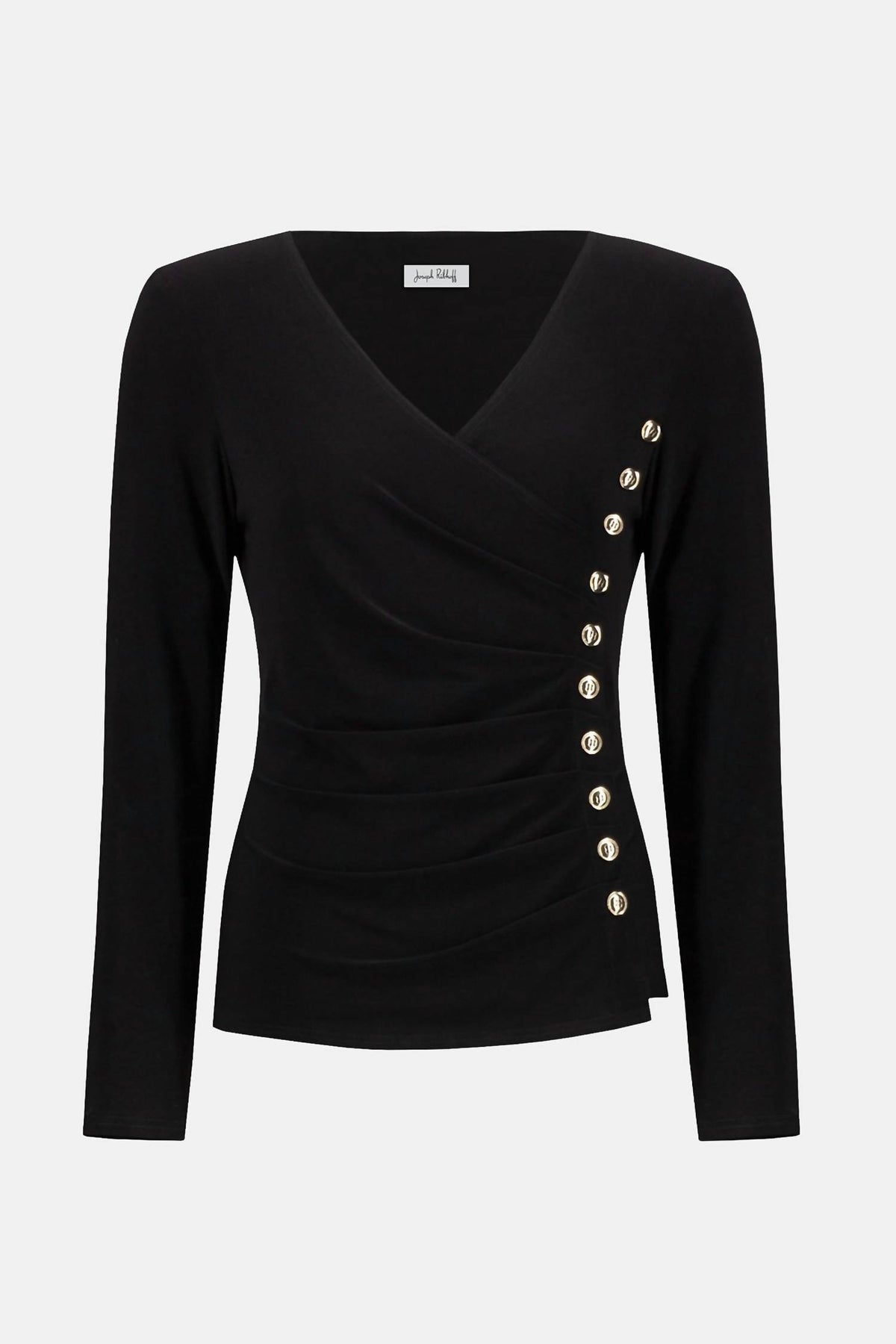 Joseph Ribkoff - Button Closure V-neck Top