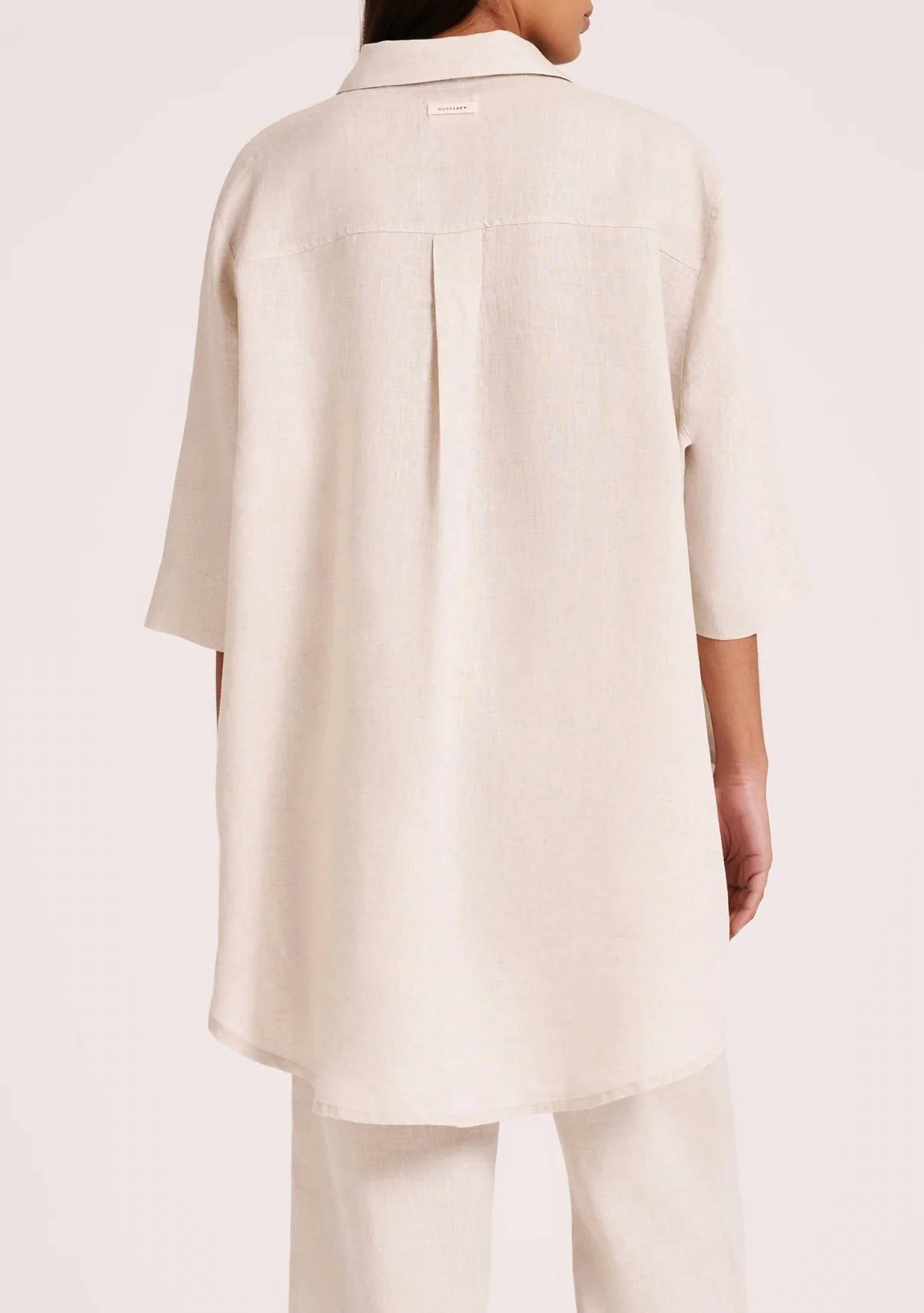Nude Lucy - Lounge Linen Longline Shirt