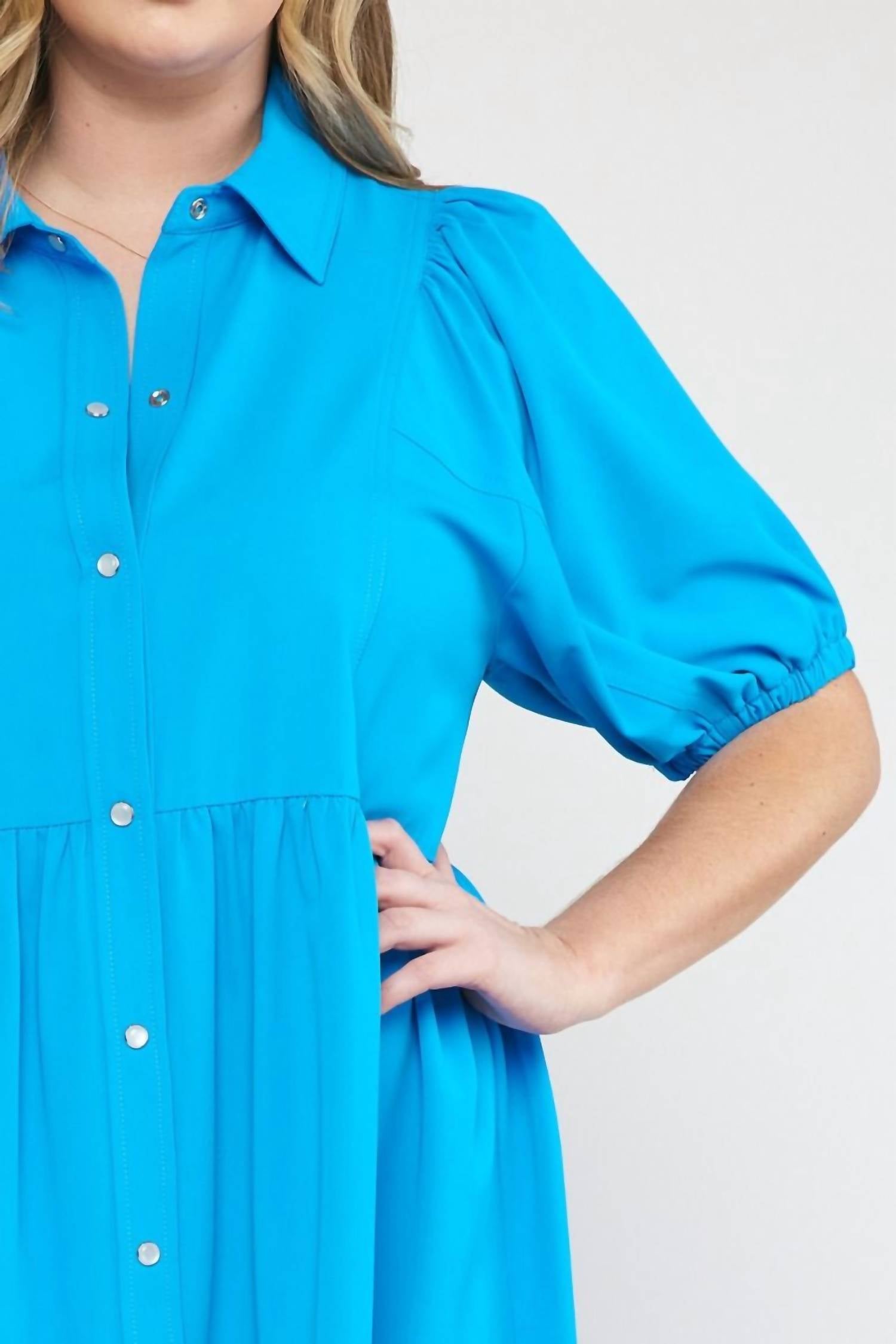 Entro - Bubble Sleeve Mini Dress