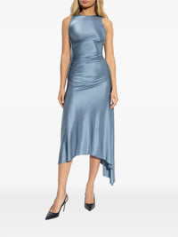 VICTORIA BECKHAM Twist Midi Dress in stone - women's dress