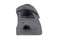DREW Women's Rose Mary Jane Shoes in black croc 1 - women's flats - detail view