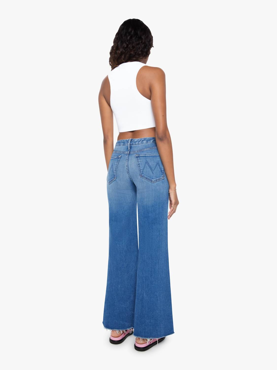 Mother - High-waisted Wide Leg Jeans