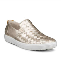 ECCO Women's Soft Shoes in pure white gold - women's flats