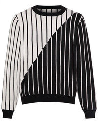 Ingmarson - Thin Striped Diagonal Wool & Cashmere Jumper