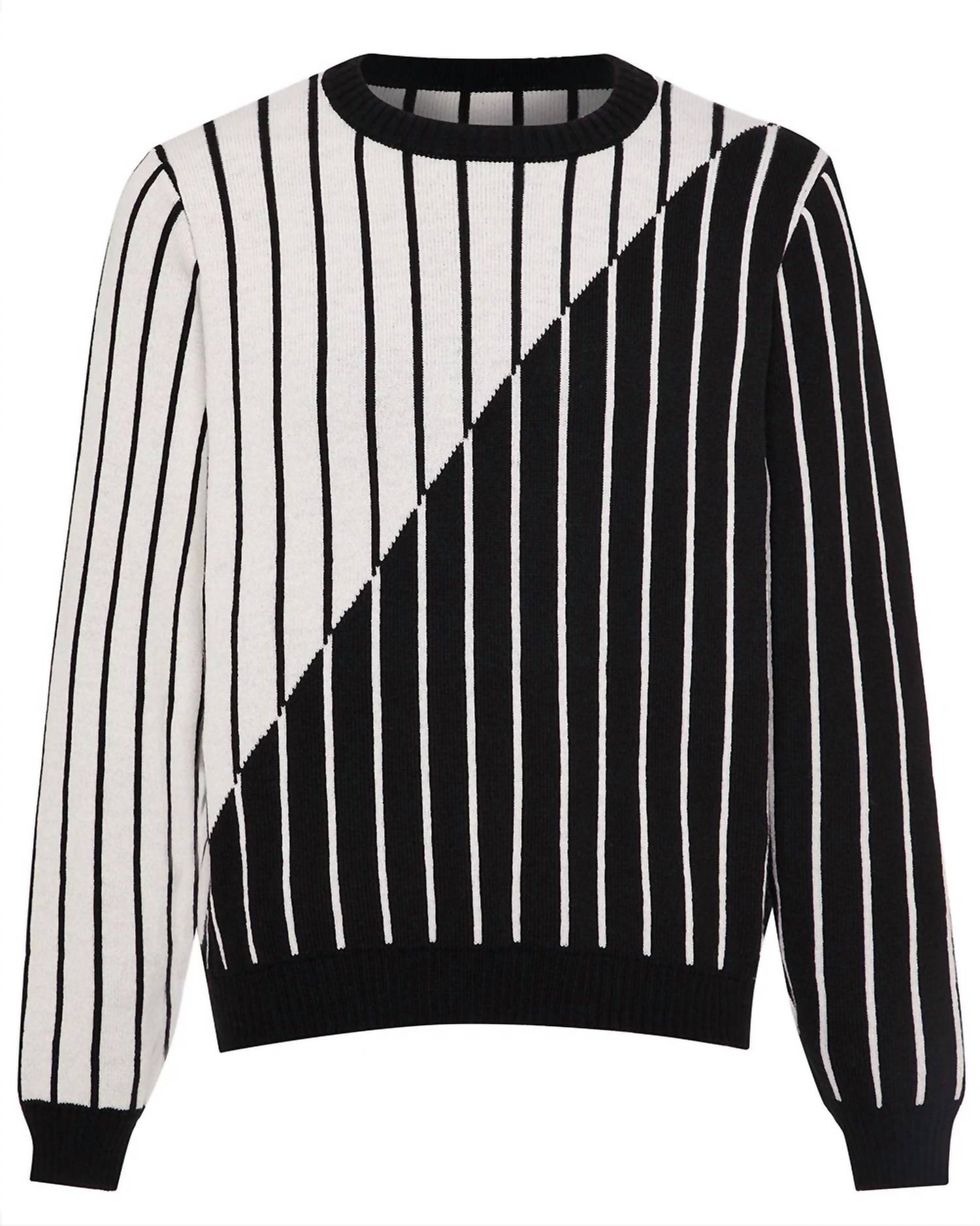 Ingmarson - Thin Striped Diagonal Wool & Cashmere Jumper