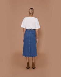 Le Jean - Stardust Denim Midi Skirt