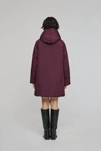 OOFWEAR Reversible Mid-length Jacket With Hood in silver plum - women's jacket - view 7