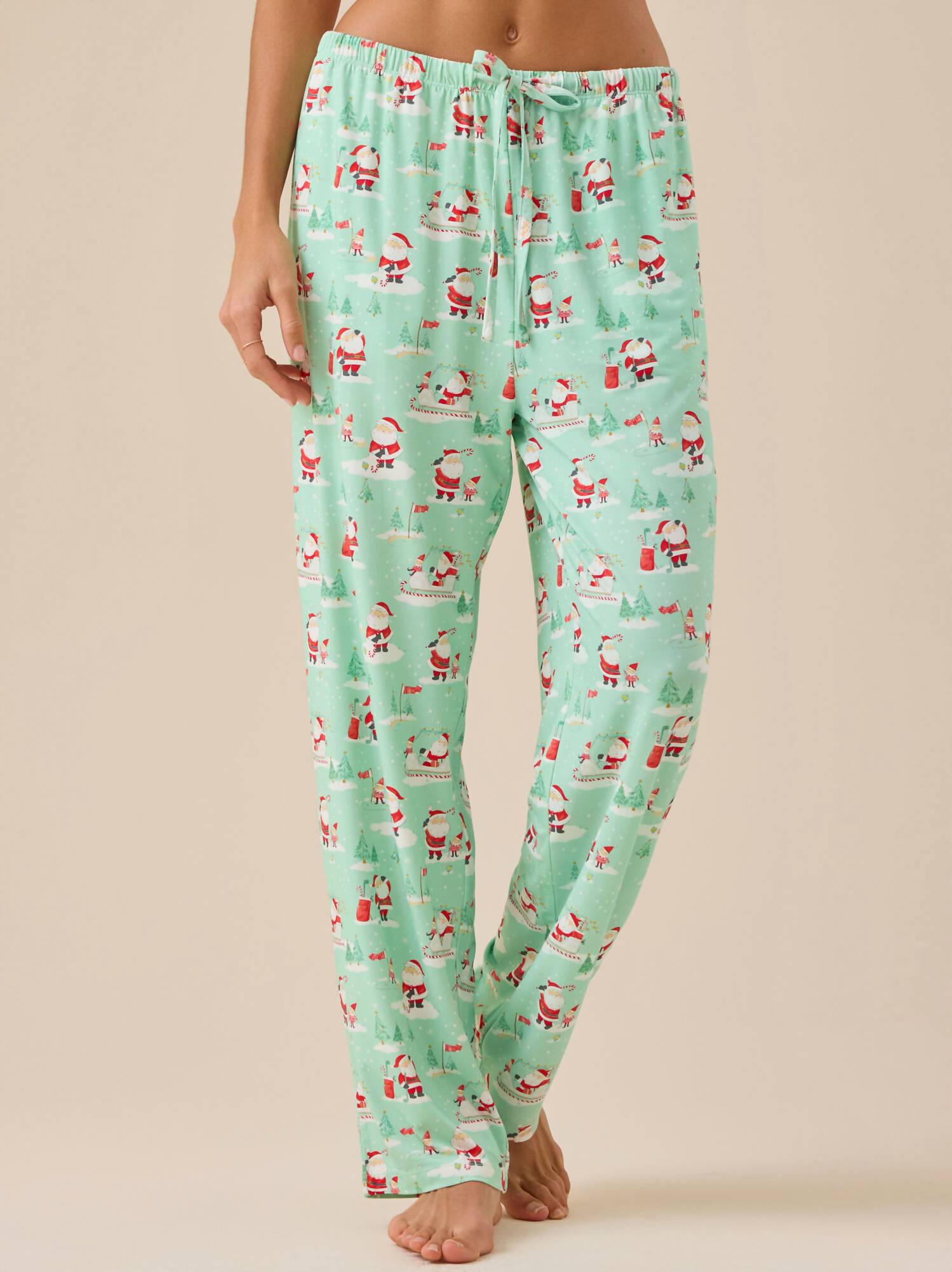 Angel Dear - Golfing Santa & Elves Adult Pajama Bottoms