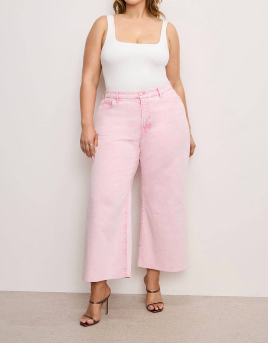 Good American - Good Waist Cropped Palazzo Jeans