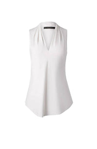 Iris Setlakwe - Matte Jersey Sleeveless Pleated V-neck Top
