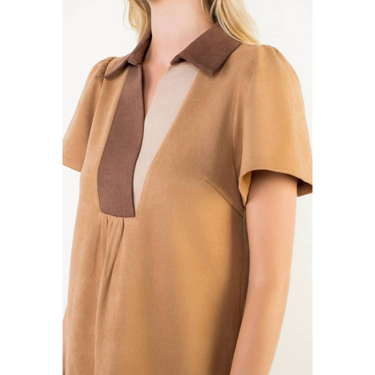 Thml - Short Sleeve Suede Dress