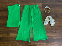 SEE AND BE SEEN Call My Jet Textured Pants in green - women's pants - view 6