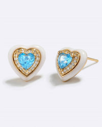 Emma Pills - Women's Slow Dance Heart Stud Earrings