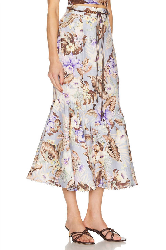 Zimmermann - Coco Fit And Flare Midi Skirt