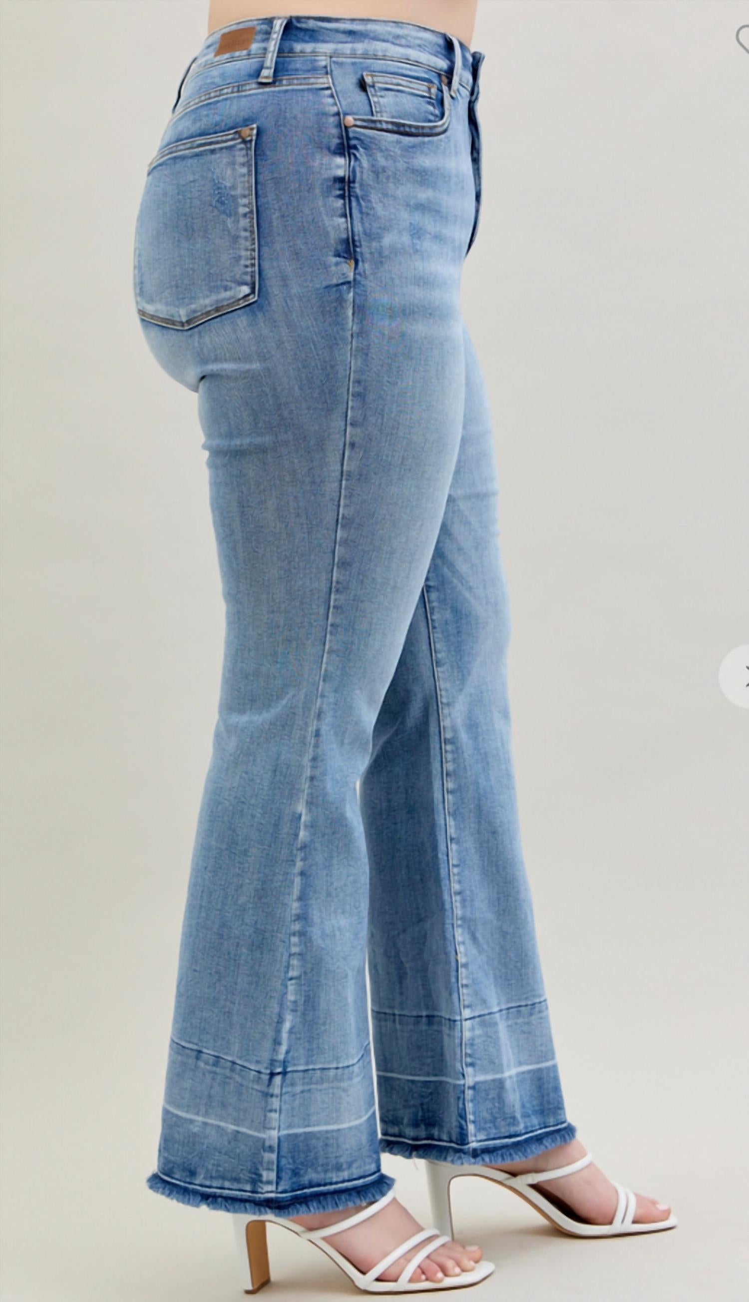 Judy Blue High Waist Tummy Control Jeans - Plus in blue - women's jeans - alternate view