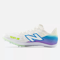 New Balance Men's Track Spikes in white - men's shoe - detail view