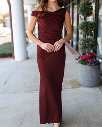NIA Benedict One-shoulder Top in oxblood - women's shirt - alternate view