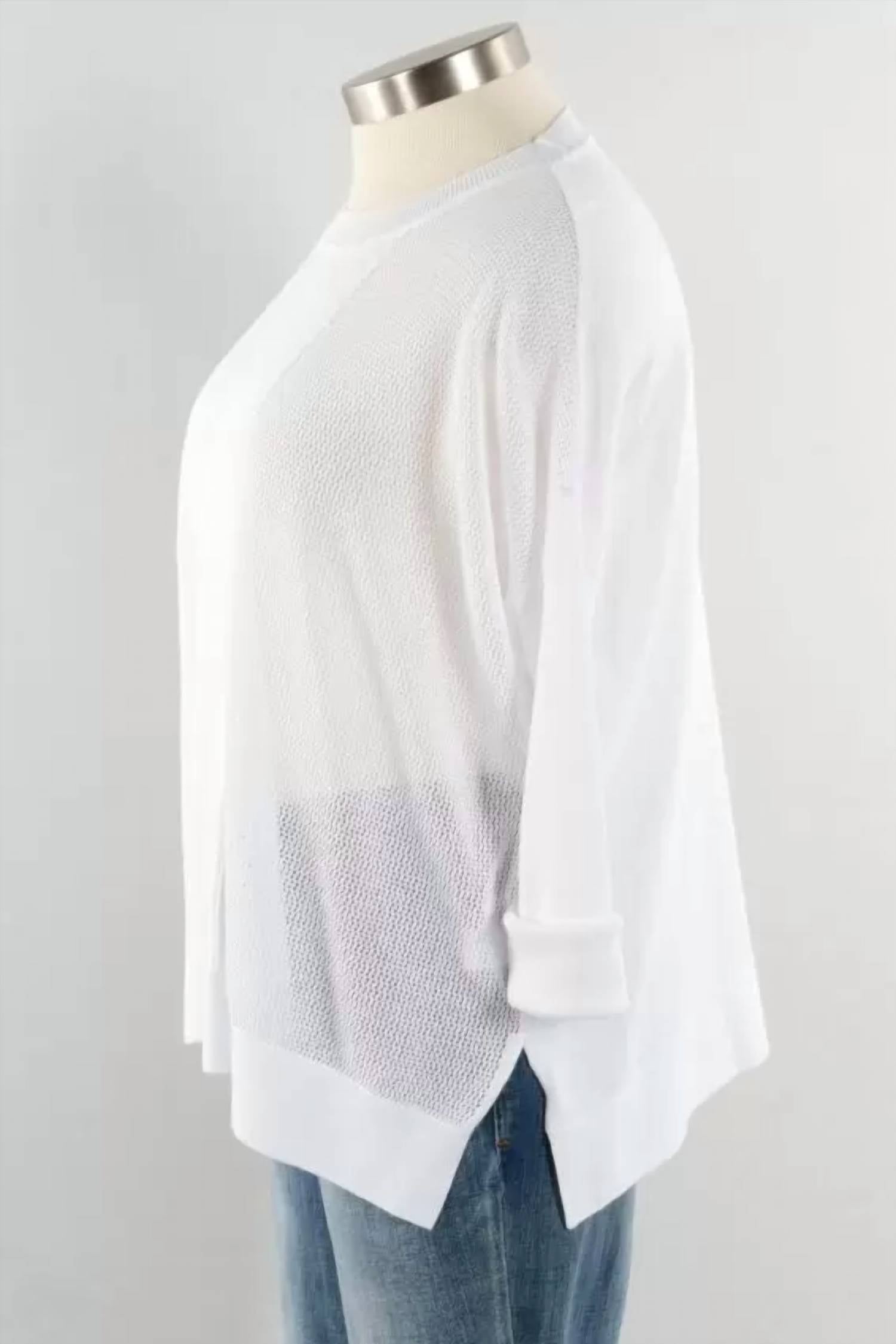 Planet By Lauren G. - Women's Nu Textured Crew Neck Sweater