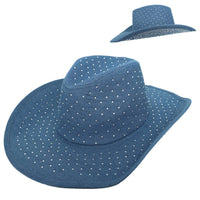 Sophia Collection - Women's Fashion Rhinestone Jeweled Cow Boy Hat
