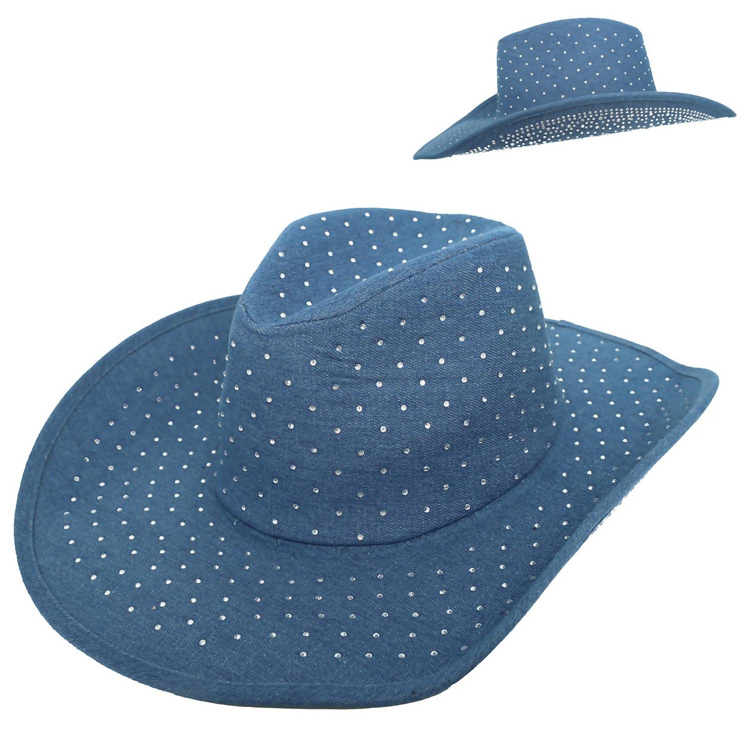 Sophia Collection - Women's Fashion Rhinestone Jeweled Cow Boy Hat