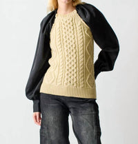 Lingua Franca - Mekas Knit Combo Top