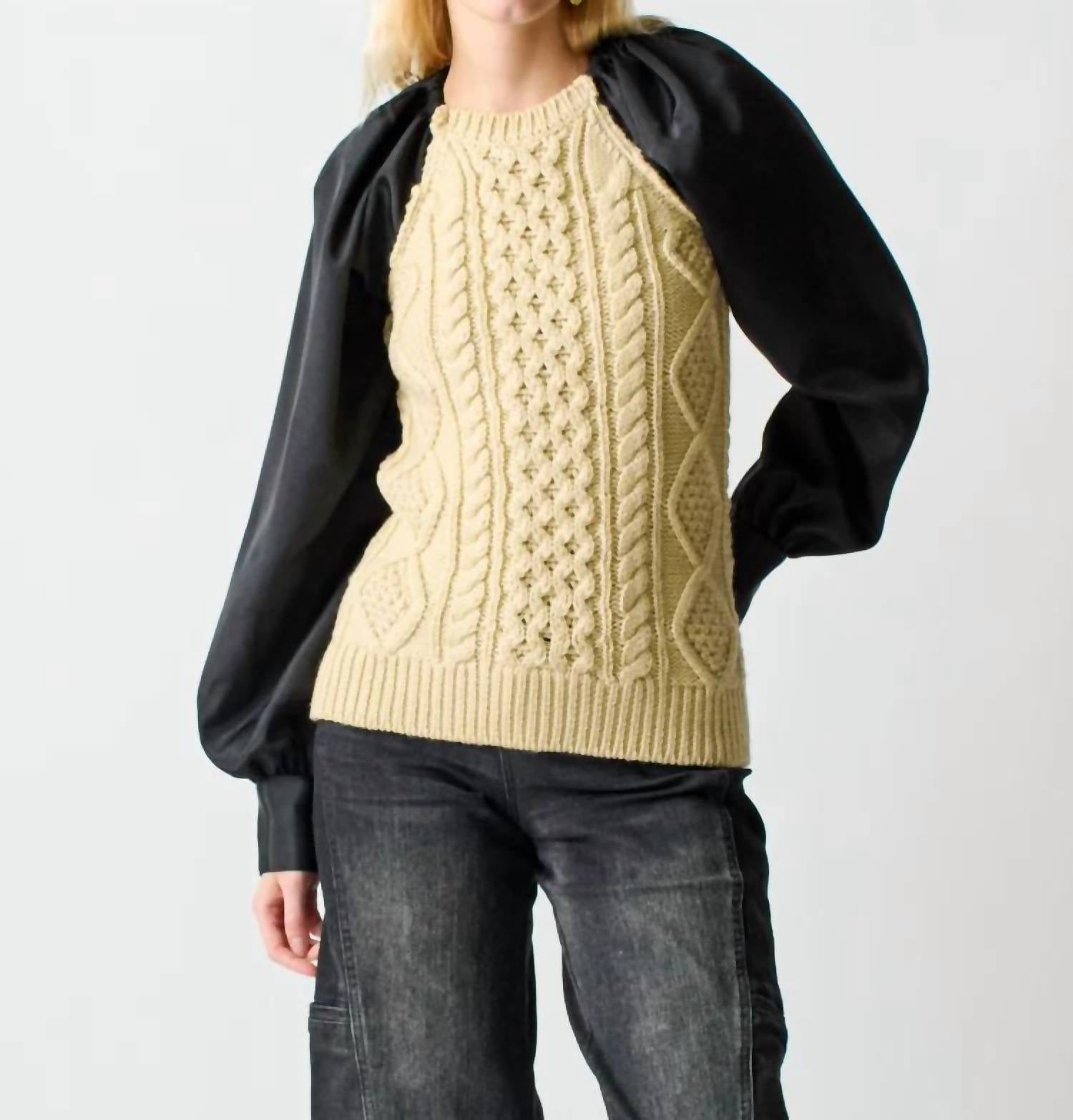 Lingua Franca - Mekas Knit Combo Top