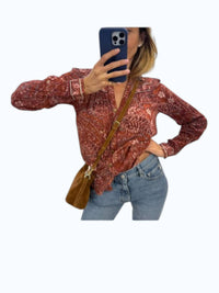 Maison Hotel Rani Shirt in red mirage - women's shirt