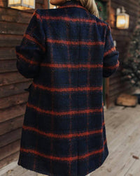 Skies Are Blue - Plaid Long Coat