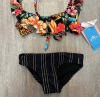 O'Neill - Girls Reina Tropical Ruffle Bralette Bikini Set