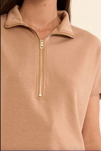 Gabrielle - Women's Lightweight Soft Quarter Zip Top