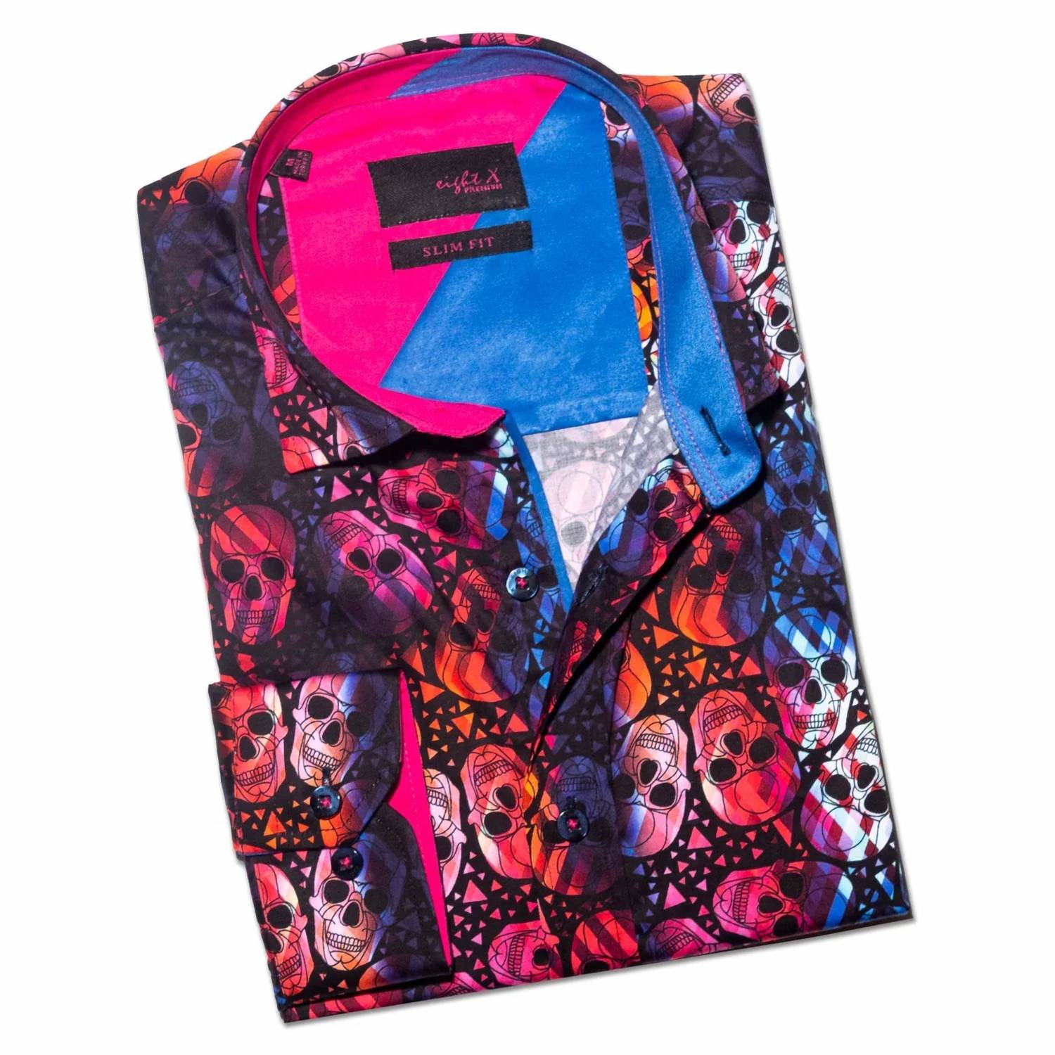 Eight X - Floating Skulls Button Down Shirt