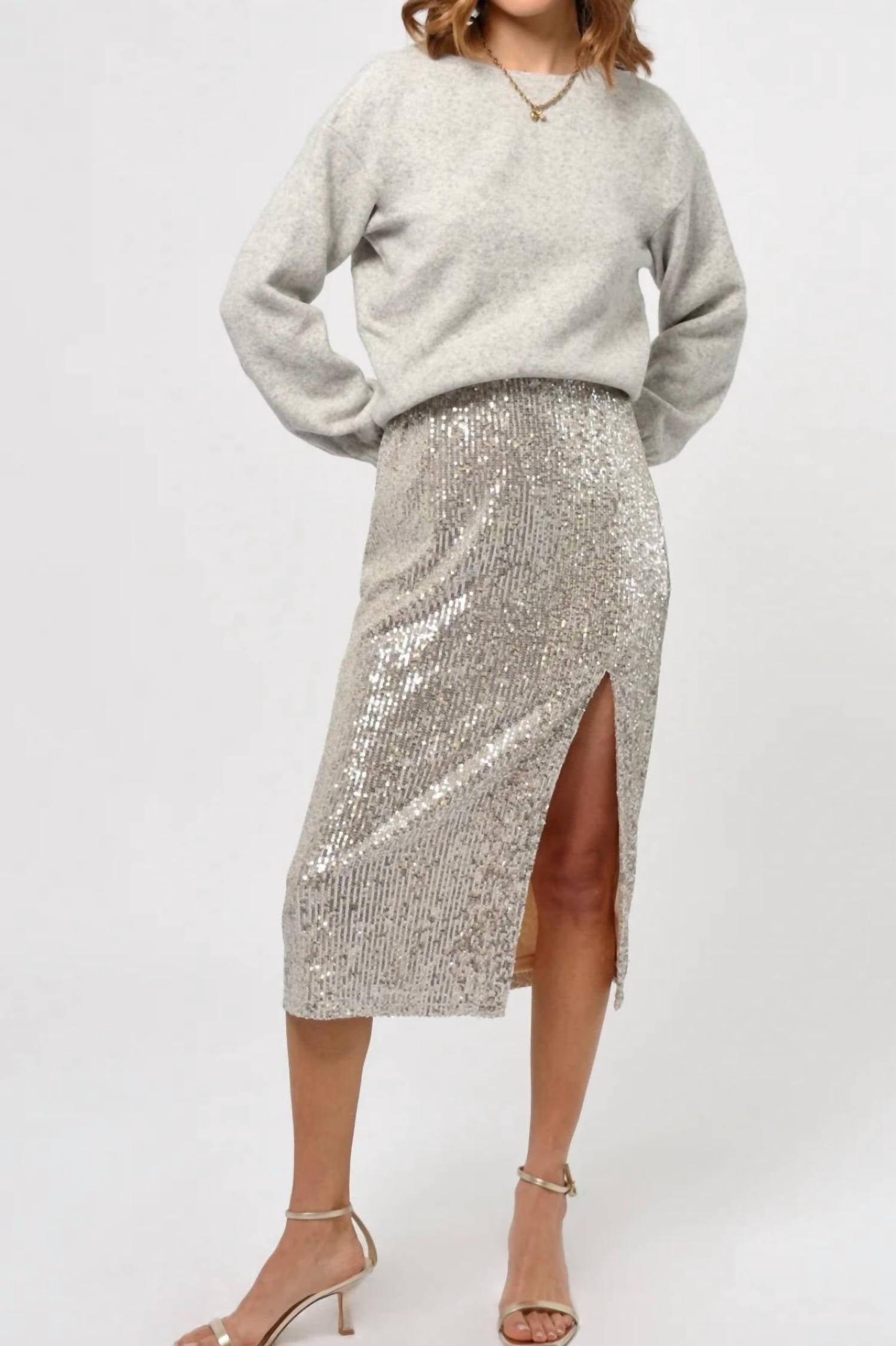 Greylin - Karla Sequins Midi Skirt