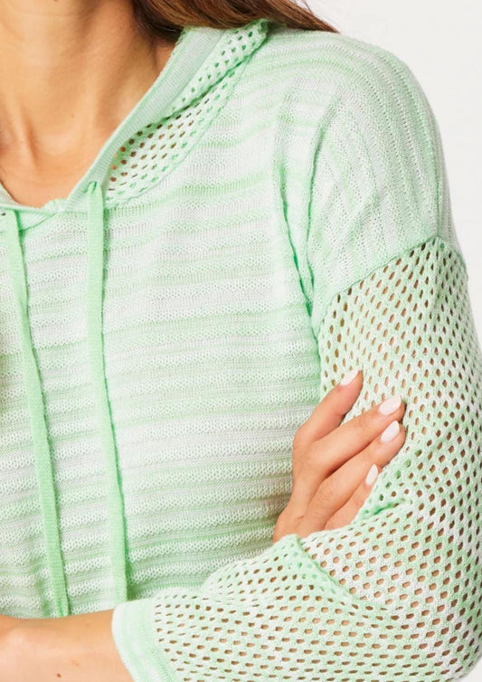 French Kyss - Drawstring Hoodie Top