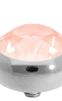 Qudo Women's Sesto 10mm Jewelry Topper in flamingo ignite silver - women's jewelry - detail view