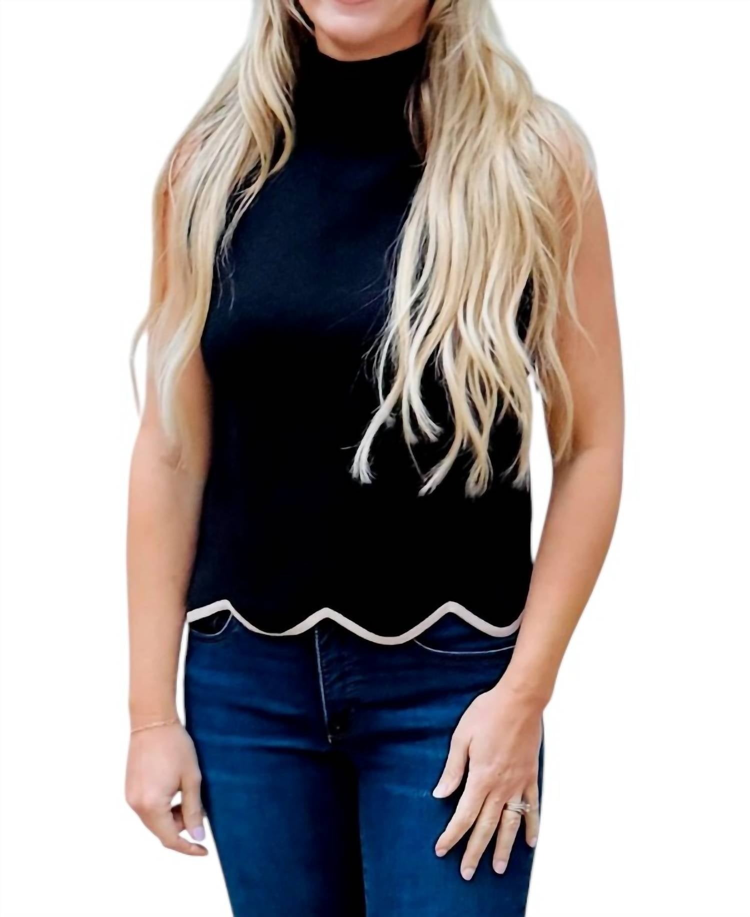 ee:some The Sylvie Top in black - women's blouse