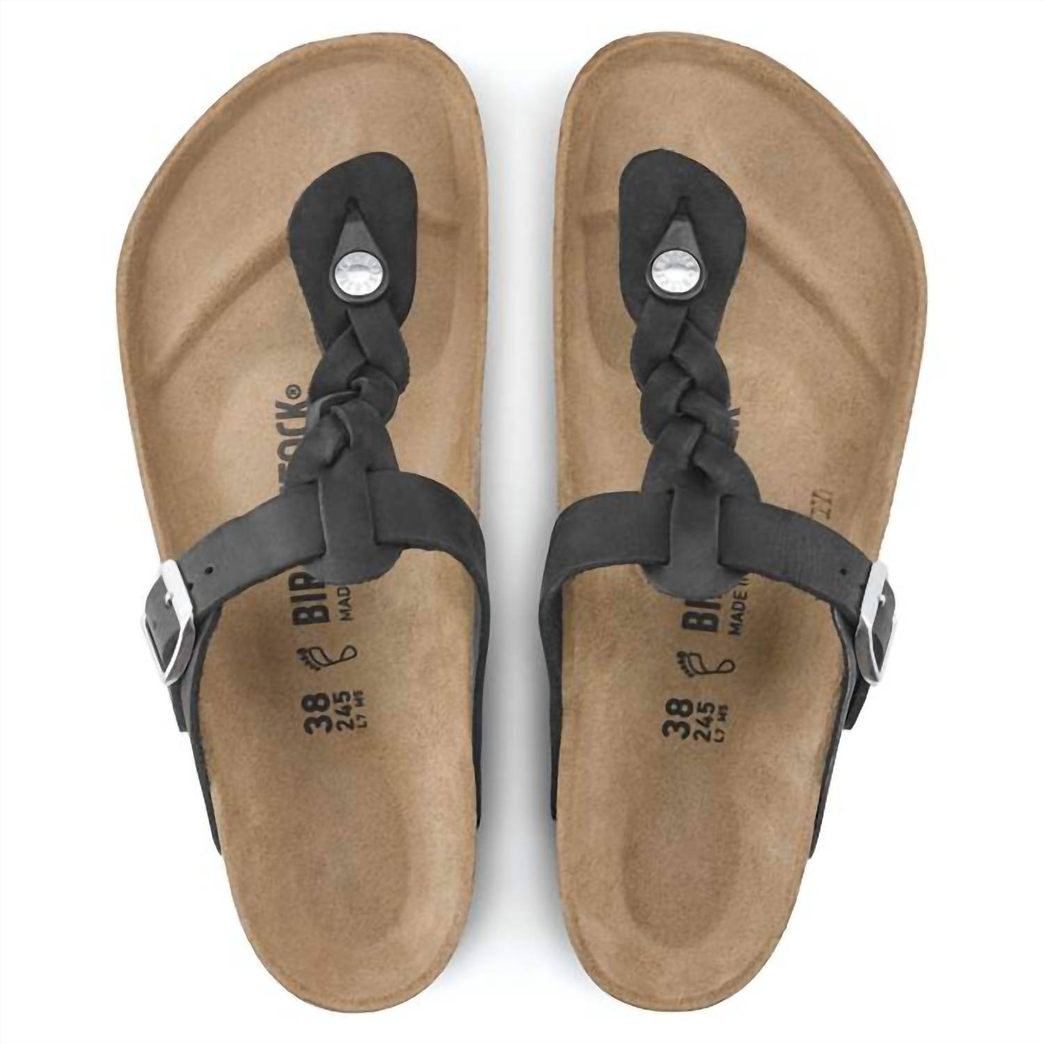 Birkenstock - Women's Gizeh Braided Oiled Leather Sandals