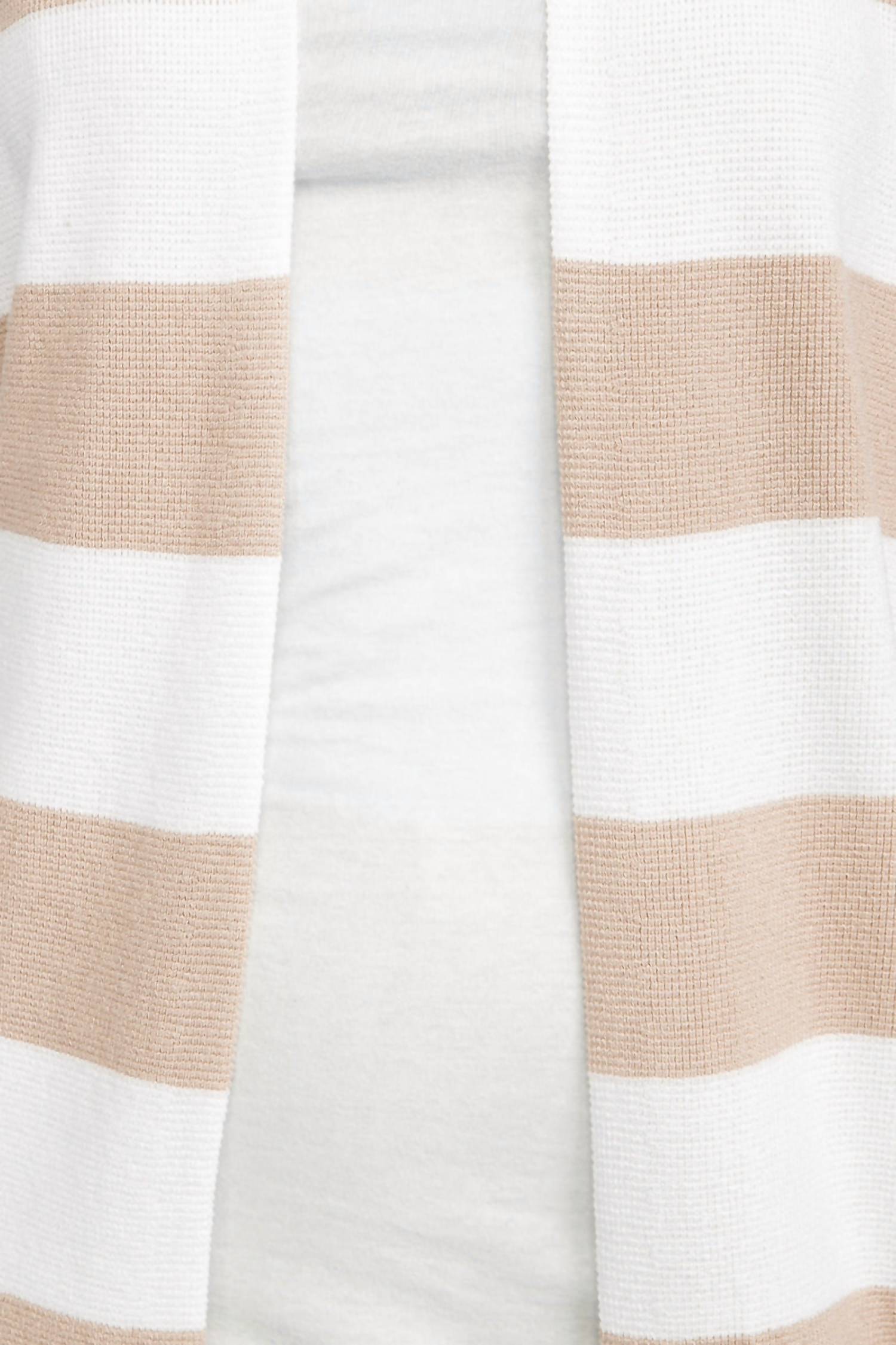 Cyrus - Open Front Long Sleeve Stripe Pattern Knit Cardigan