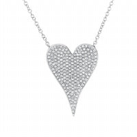 Diana M Jewels - 0.44 Cts Diamond Heart-shaped Pendant