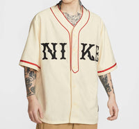 NIKE Life Vintage Baseball Jersey Top in coconut - men's t-shirt
