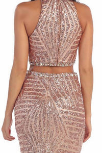 Sherri Hill Women's Formal Dress in taupe - women's dress - detail view