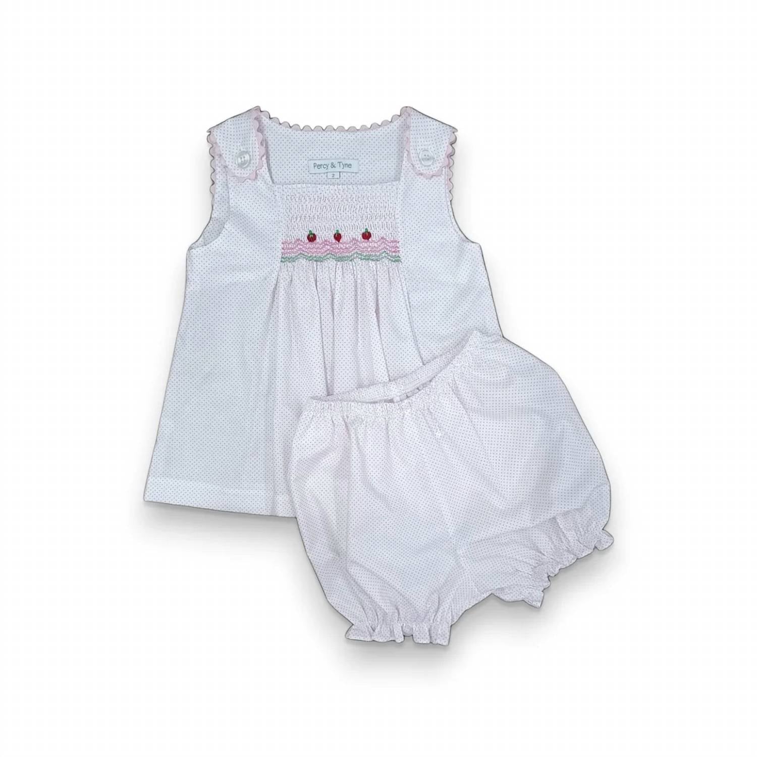Percy & Tyne - Baby Girl's Shelley Strawberry Bloomer Set