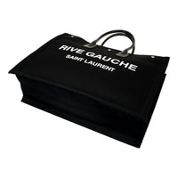 Saint Laurent - Women's Rive Gauche Canvas Leather Trim Tote Bag