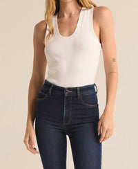 Z Supply Sirena Rib Tank Top in white - women's tank top