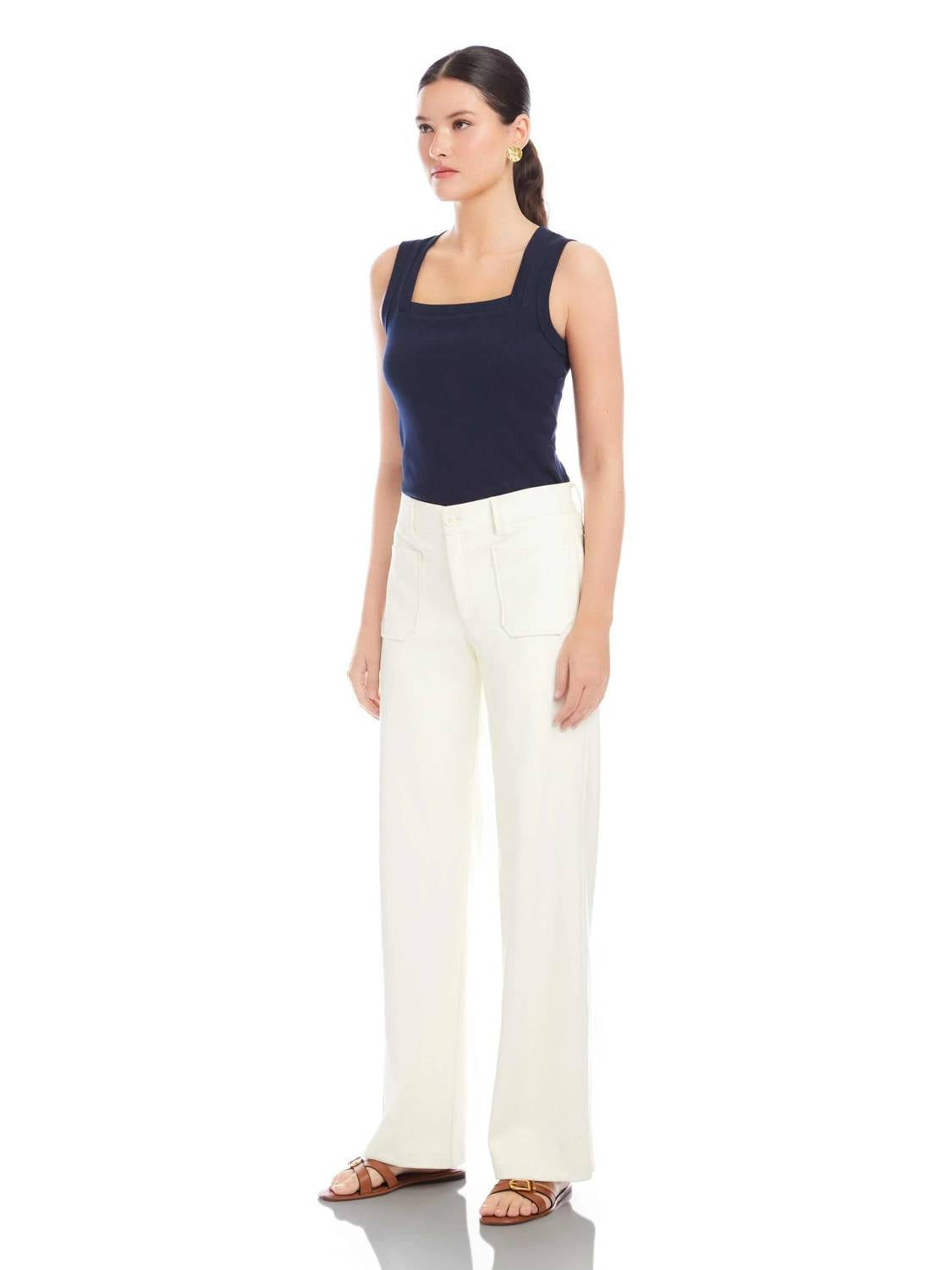 Fifteen Twenty - Sophia Faux Leather Wide-leg Pants