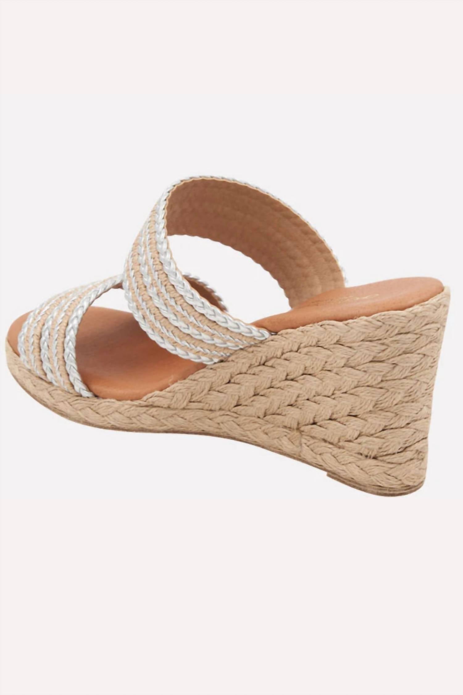 Andre Assous - Women's Nolita Metallic Raffia Wedges