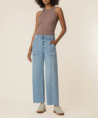 Kut From The Kloth - Meg High Rise Wide Leg Exposed Button Jeans