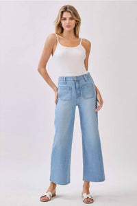 Letter To Juliet - Front Patch Pocket Wide Leg Jeans