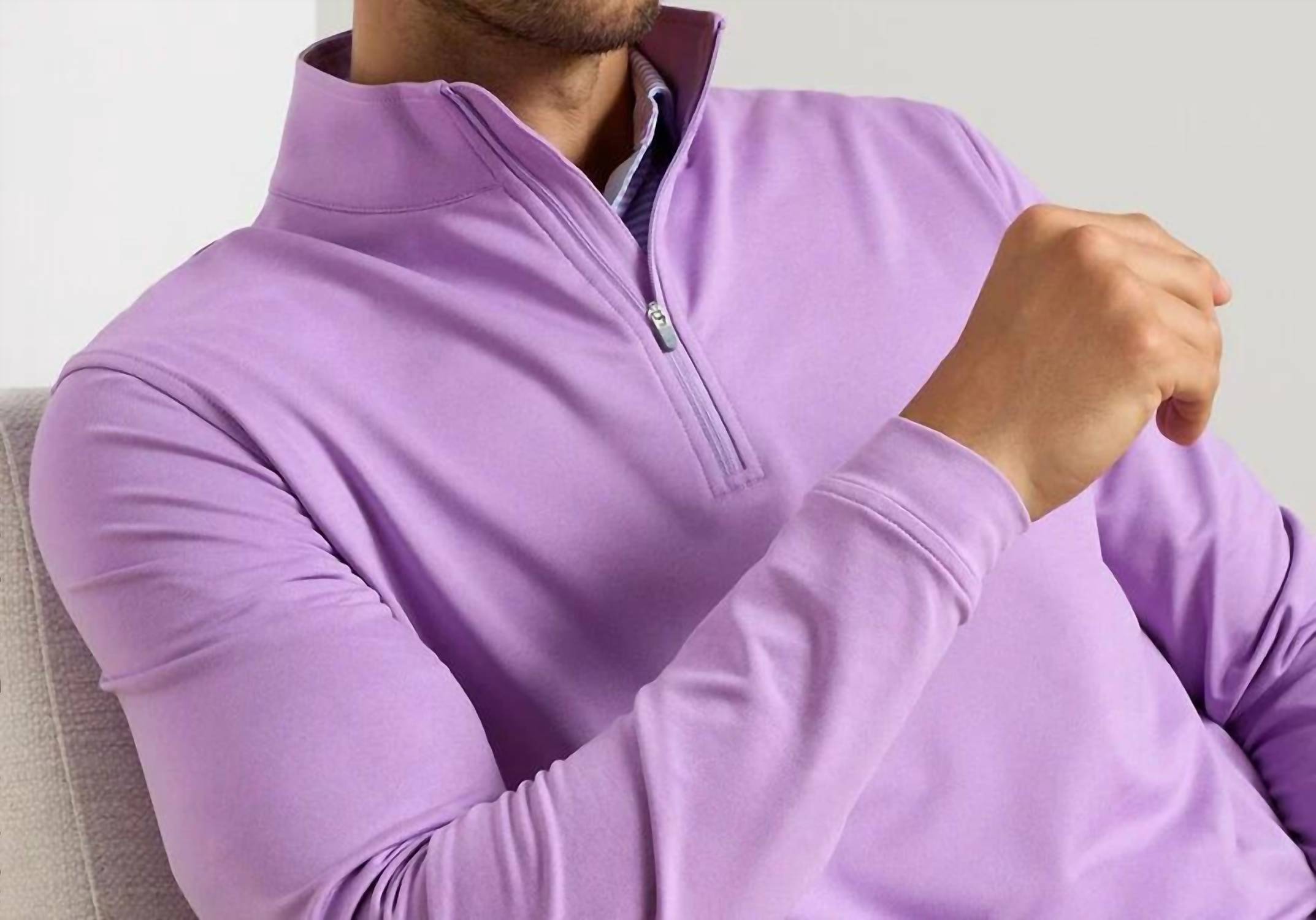 Peter Millar - Men's Perth Melange Performance Quarter Zip Sweatshirt