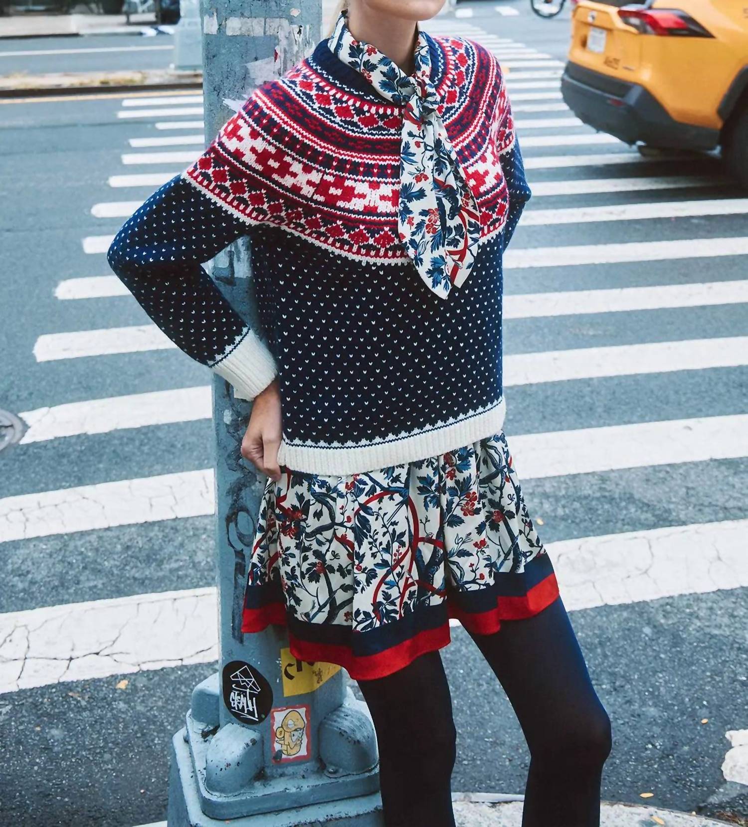 HUNTER BELL Josie Sweater in st moritz fairisle - women's sweater - view 4